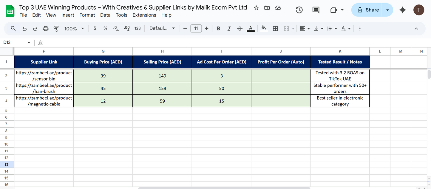 Top 3 UAE Winning Products – With Creatives & Supplier Links
